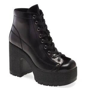 New Jeffrey Campbell Refresh-LL Platform Lug Boot Size 8.5 Black